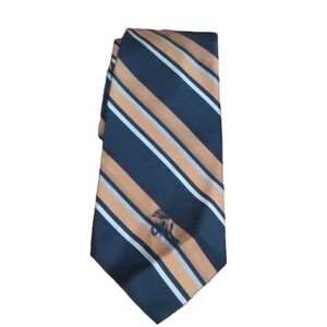 Countess Wara Capper & Capper Collab Striped Black Brown And Grey Repp Tie
